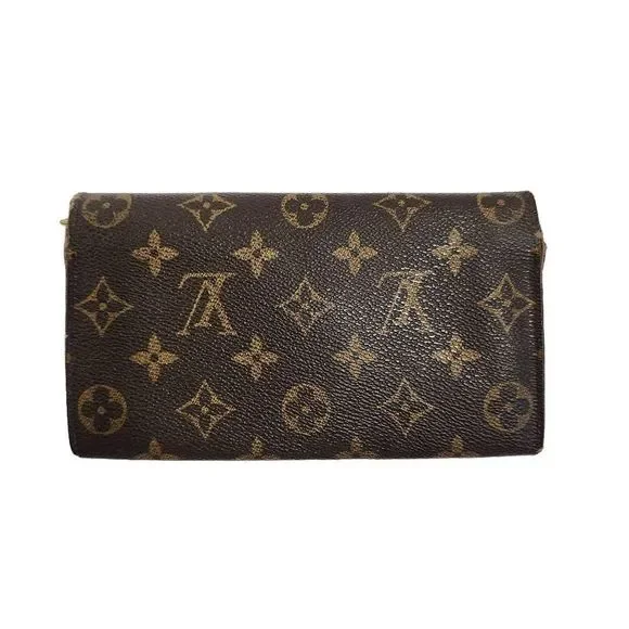 #2 Authentic LOUIS VUITTON vintage monogram Sarah long bifold wallet